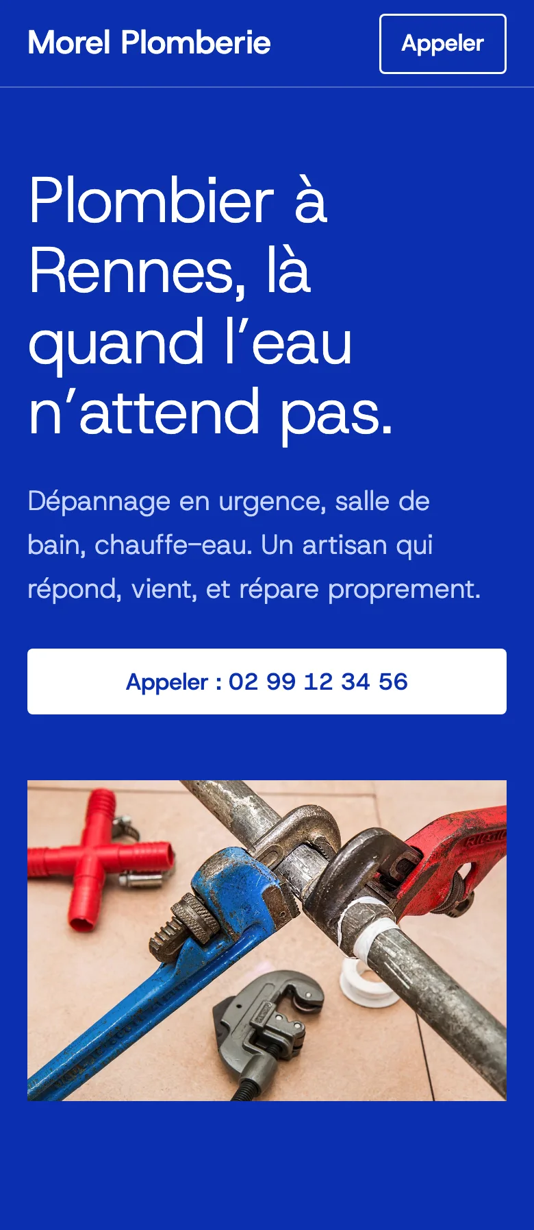 Le site que Paf a fait à partir de cette demande : artisan