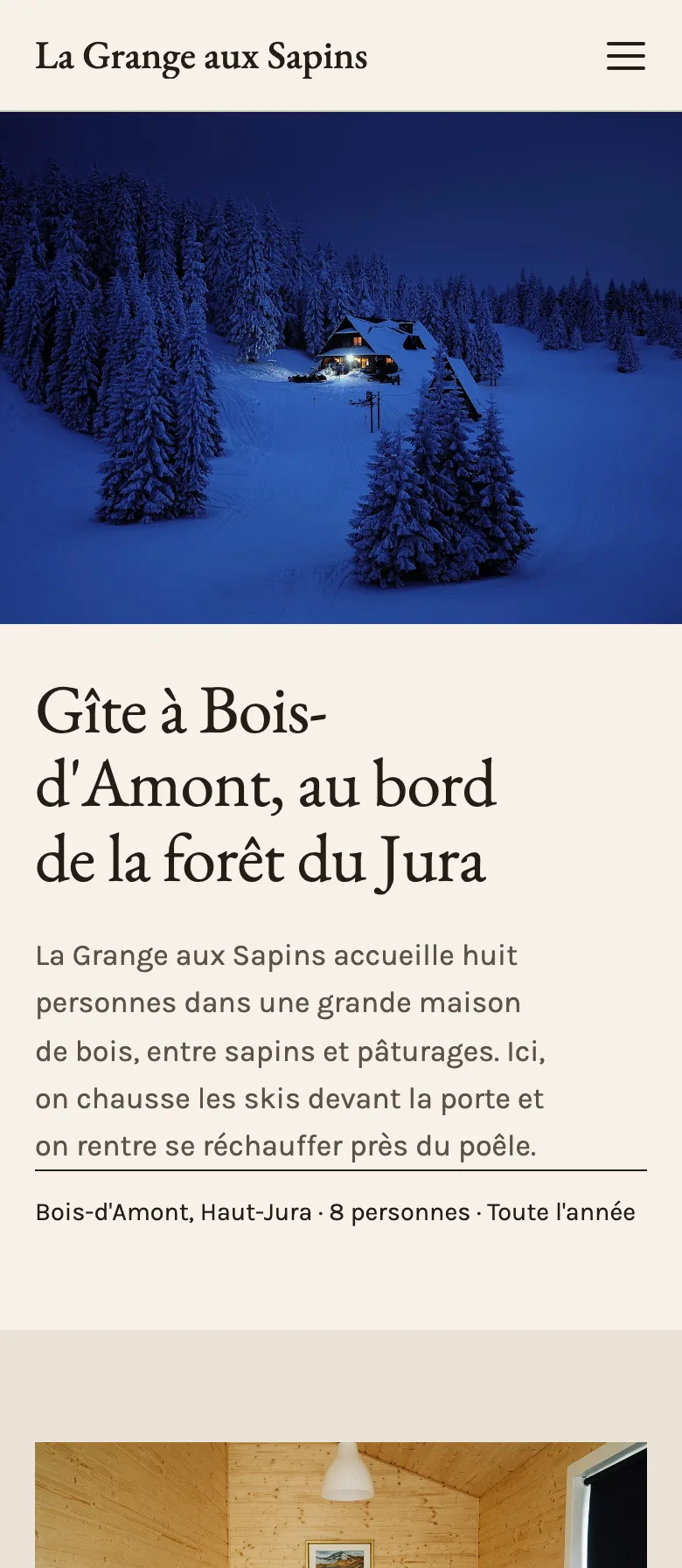 Le site que Paf a fait à partir de cette demande : gîte et chambres d'hôtes