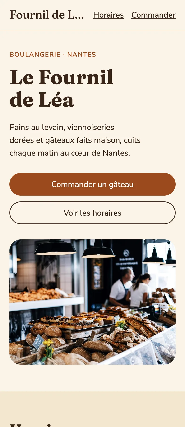 Exemple de site fait avec Paf : commerce de quartier